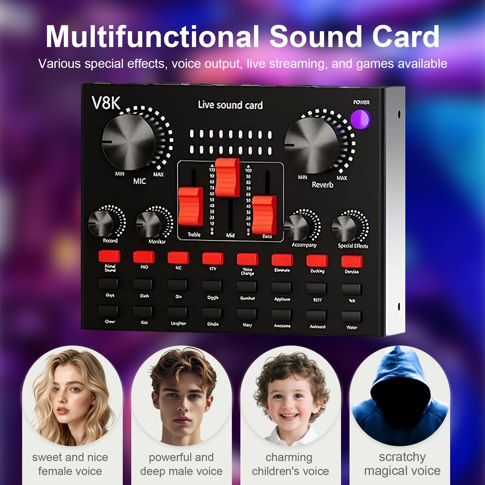 Juego de micrófono para podcast, controlador DJ y micrófono BM800, micrófono para juegos con brazo, kit de mezcla de audio con tarjeta de sonido para streaming, podcasting, grabación