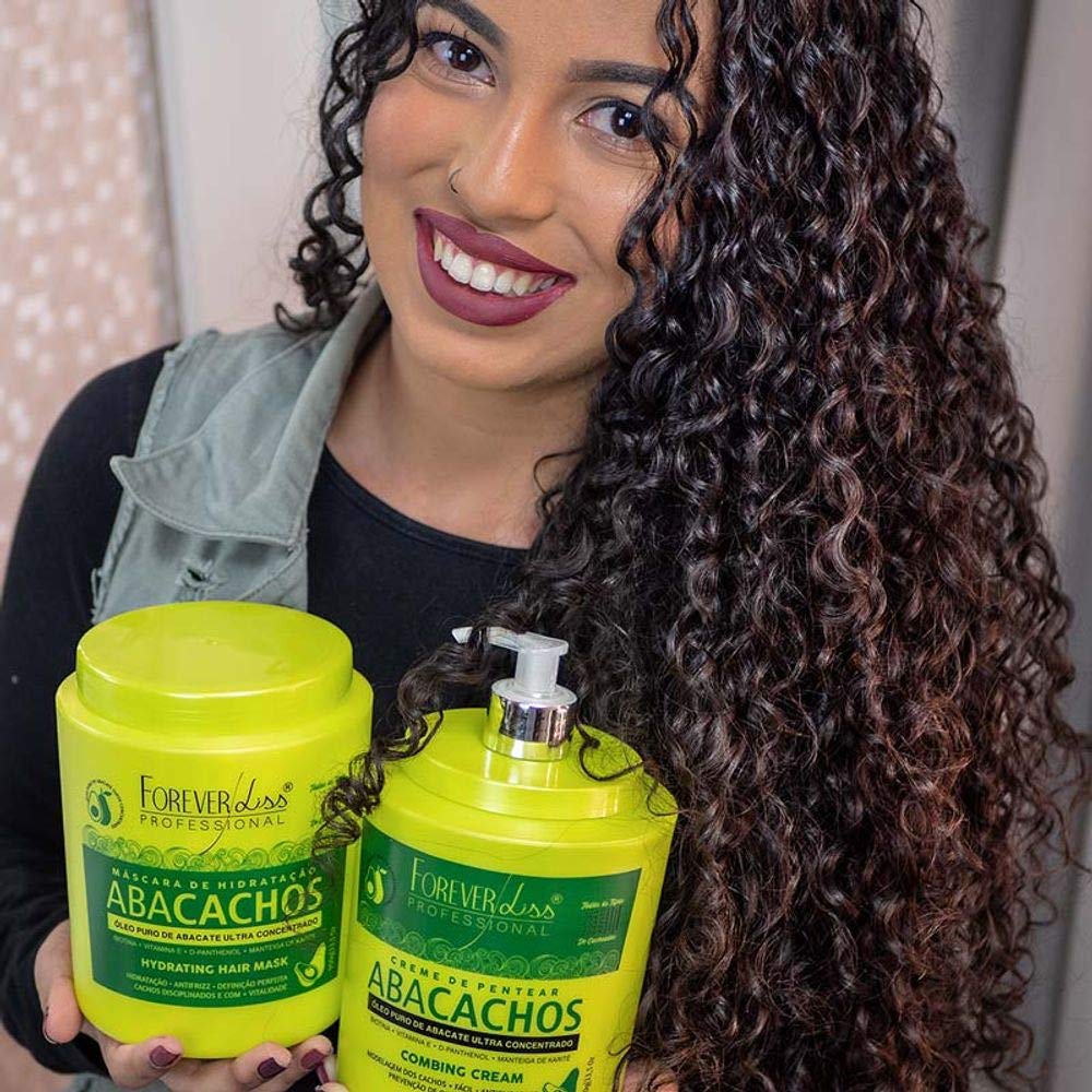Forever Liss - Linha Abacachos - Creme de Pentear Para Cacheadas 950 Gr - (Avocurls Collection - Combing Cream For Curly Hair Net 33.51 Oz)