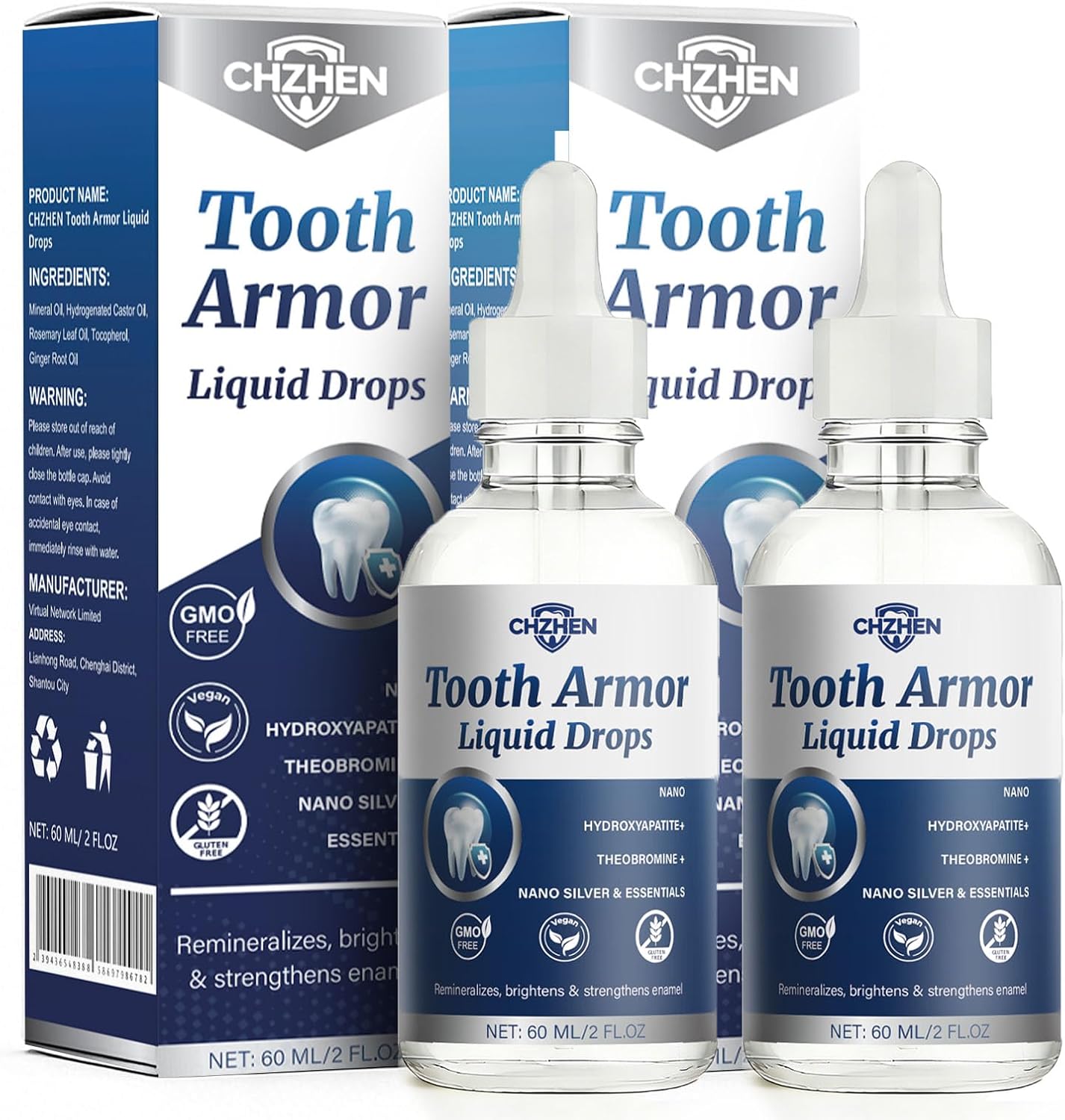 Enamel Support Liquid Drops: Daily Oral Care Solution with Transparent Formula to Support Tooth and Gum Health, 60ml (2)