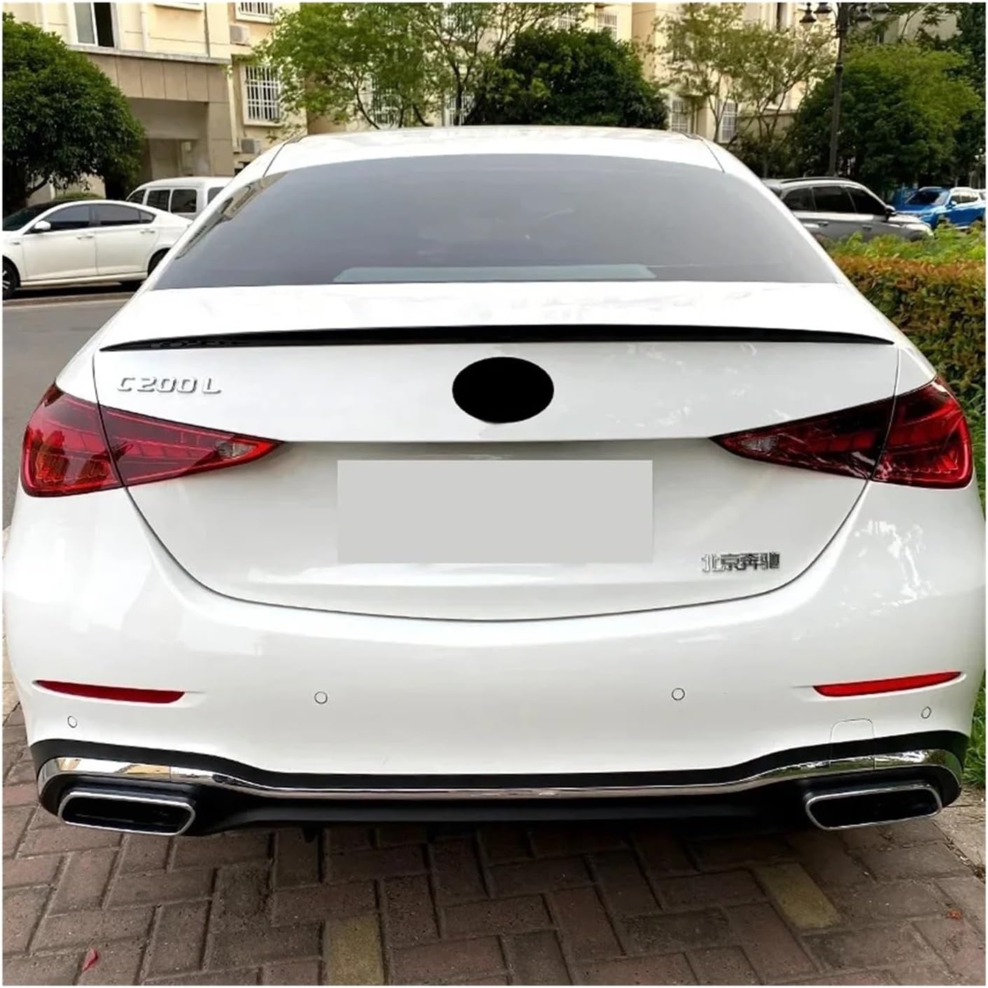 Compatible for Mercedes Benz W206 C Class C200 C260 C300 2021 to 2023 AMG Style Rear Sport Spoiler Wing Styling Auto Accessories Body Kit(Carbon Fiber Look)