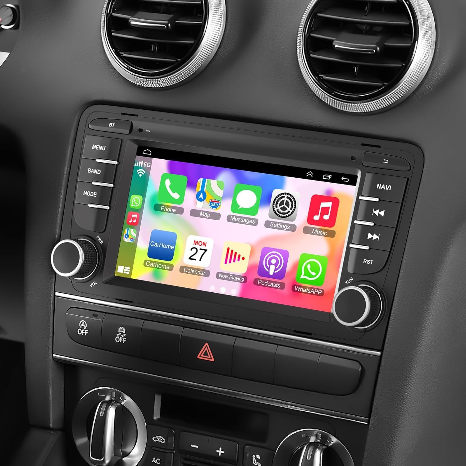 2+64G Android 13 Autoradio für Audi A3 S3 RS3 2003–2012, 7 Zoll