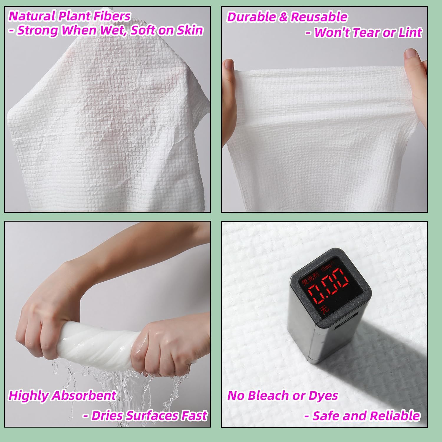 Disposable Face Towels for Travel, Individually Wrapped Premium Disposable Washcloths, Extra Thick, Quick-Expand, Cotton Travel Towels for Face & Body, Camping, Gym, Outdoors ( 23.6"×11.8" ,24 Pcs)