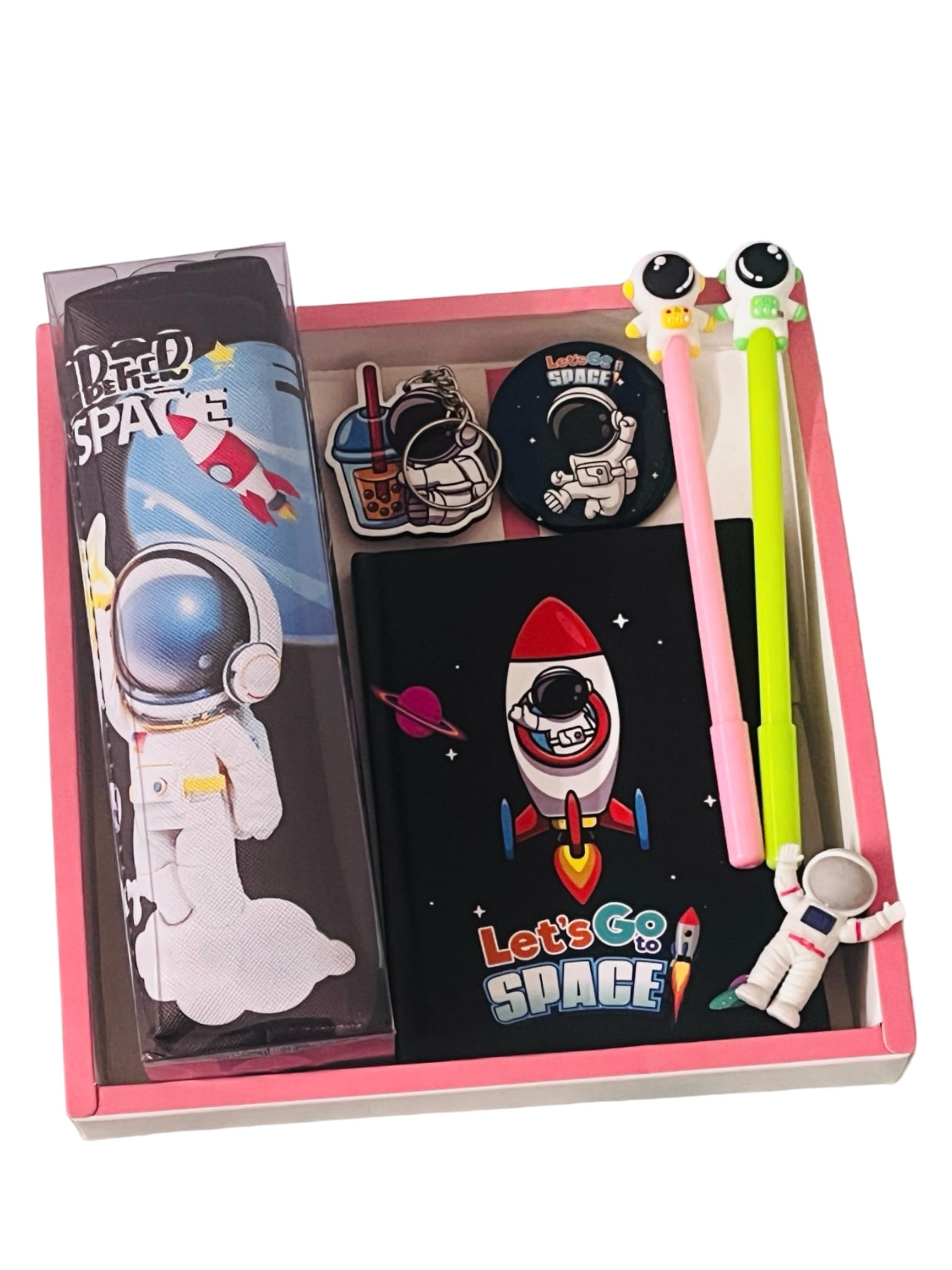 Le Delite Kids Space Theme Stationery Gift Set Combo Space Return Gift set(Pack Of 8 Items) Astronaut Diary, Pouch, Eraser, Pen-Pencil, Keychain & Badge with a gift bag For Kids Boys & Girls (B0D3993HXM) Amazon Price History, Amazon Price Tracker