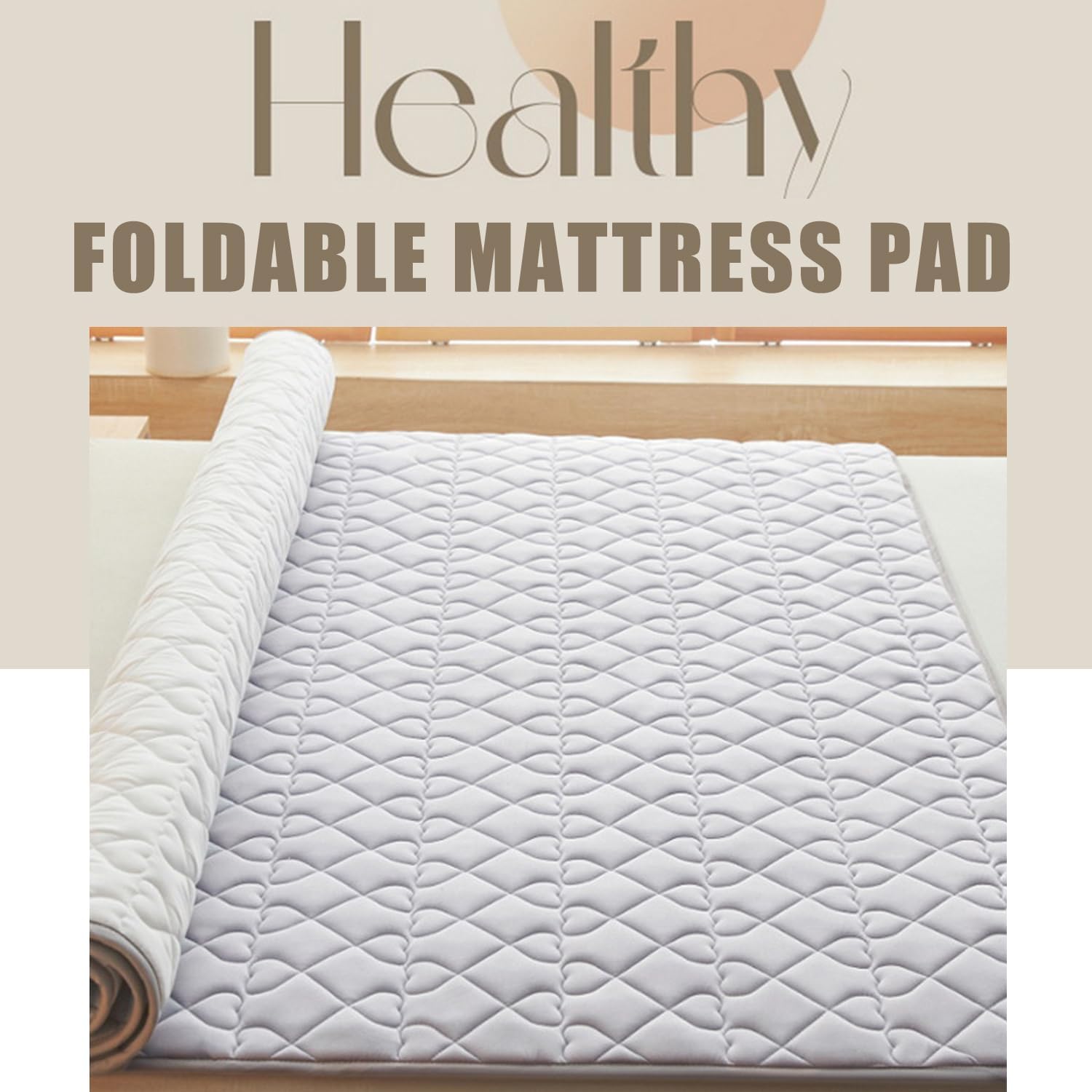 Waterproof Mattress Protector Queen Size with 4 Corner Elastic Band Mattress Cover Thin Dustproof Anti-Slip Bedcover Wash Cotton Mattress Topper Student Dormitory,B/4,100 * 200cm(Twin)