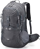 Vista 9 de G4Free Mochilas de senderismo de 45L con cubierta de lluvia, mochila de trekking impermeable, mochila de viaje, campamento al aire libre