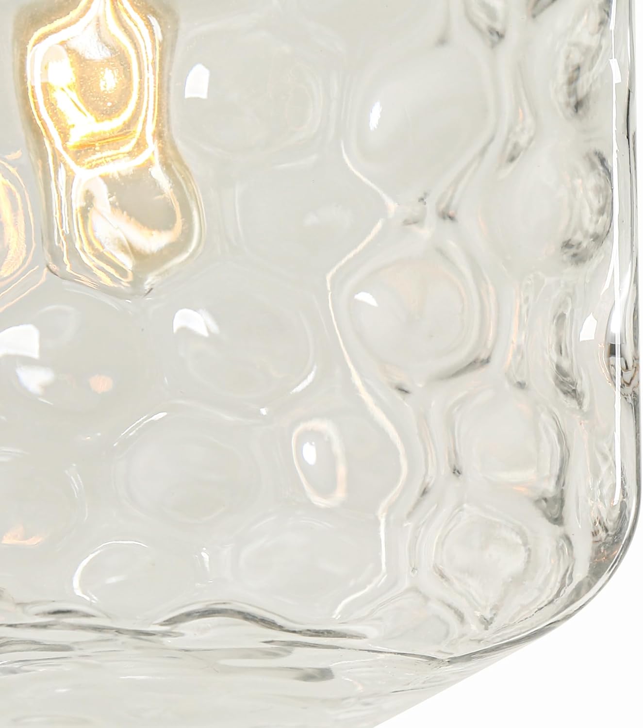 KSANA Gold Pendant Light, Modern Square Hanging Pendant Lighting Fixture with Textured Glass Shade for Kitchen Island, Dining Room, Bedroom, or Hallway