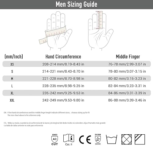 Miniatura 6 de Vgo... 1 par de guantes resistentes a cortes ANSI A3, protección de manos, revestimiento de goma de látex para jardinería y trabajo (talla M,