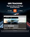 WOLFBOX G930 4K 10" Vue arrière Caméra miroir avec 5.8GHz WiFi, Dash Cam Avant et Arrière avec WDR, Caméra de secours, moniteur de stationnement, aide inverse, comprend écran tactile 64GB Carte & GPS