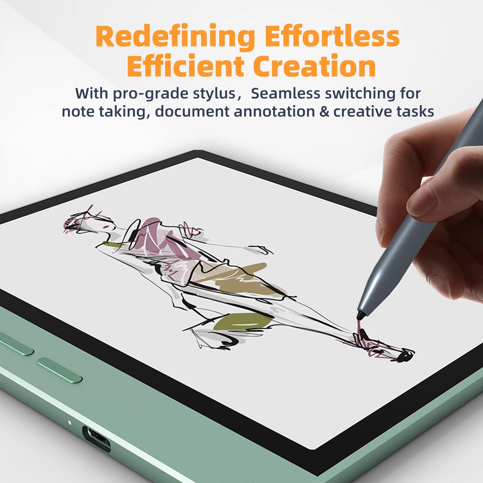 Bigme B7 Color e-Reader, ePaper Tablet 7 Inch E-ink eBook Readers Android eReader Device with 4G Calling, 8GB+128GB, Stylus, Eink Ereaders with Audiobook Note-taking Meeting Record Transcription Green — view 7