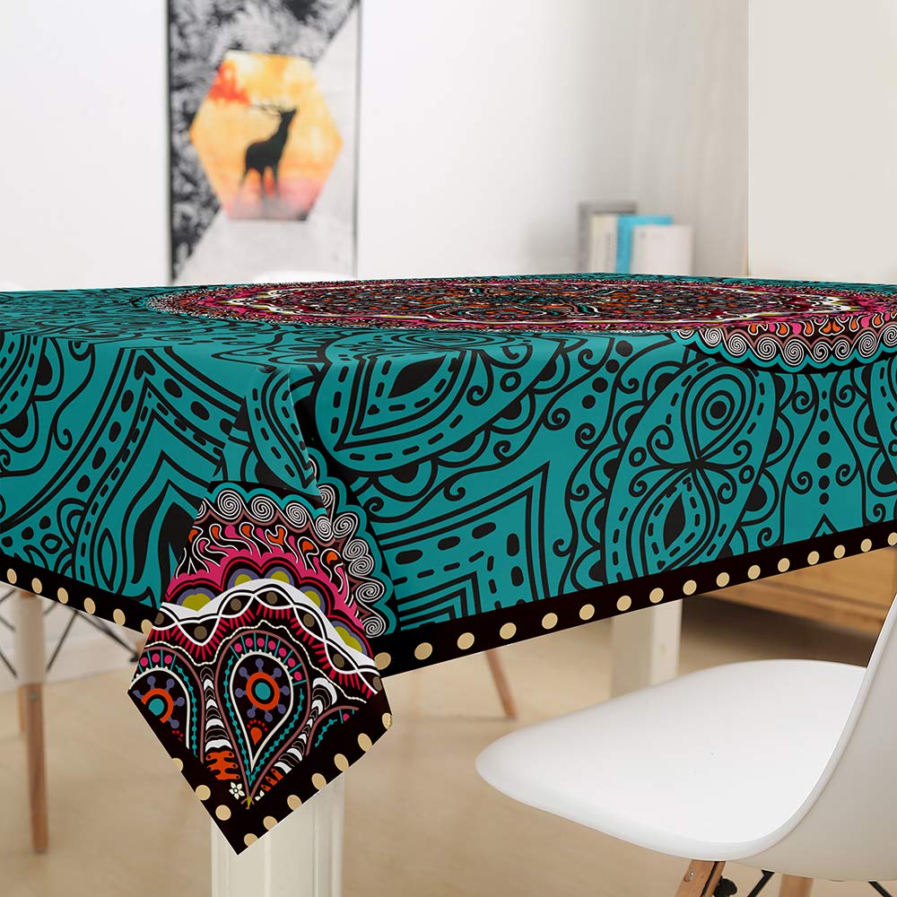 Himlaya Nappe Rectangulaire Anti Tache, Nappe De Table 3D Carte Du Monde Impermeable Anti-Poussière Rectangle Nappes Pour Mariage Jardin Picnic Party Restaurants (Couleur,100x140cm