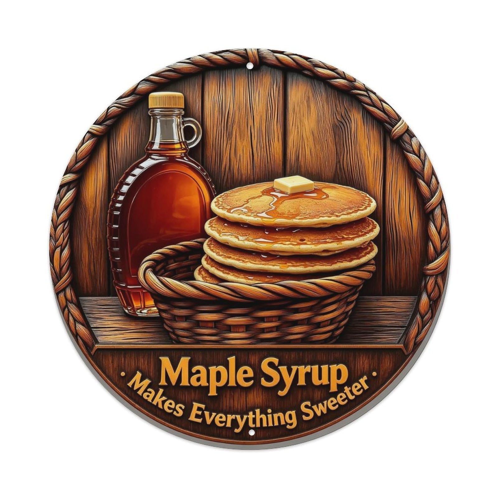 Maple Syrup Makes Everything Sweeter Metal Tin Sign Plaque