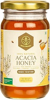 Shiva Organic Raw Acacia Honey 250g | 100% Pure NMR Tested | Raw and Unprocessed