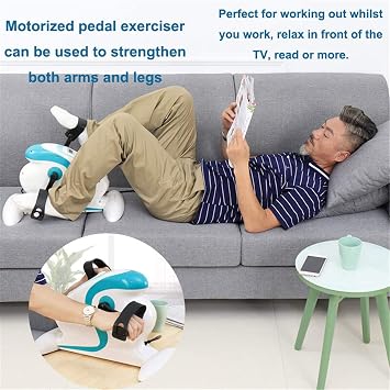 Motorized Exercise Cycle/Bike for The Handicapped Disabled, Electric Pedal Exerciser with Leg Protector Bracket, Rehabilitation Trainer for The Elderly