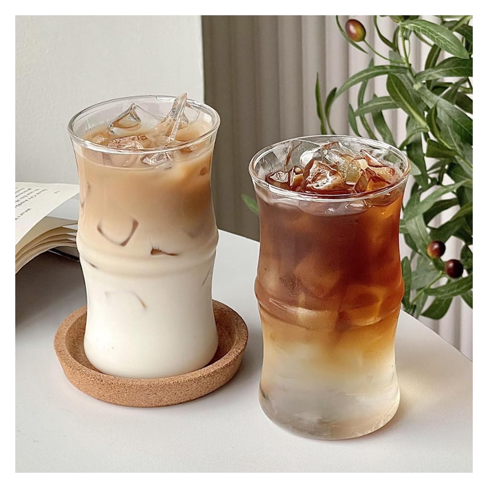 Czajnik, kubek do kawy, bambusowy węzeł Filiżanka do kawy Napoje Kubek do mleka Lattes Kubki żaroodporne Naczynia z przezroczystego szkła Szklanki do napojów Szklana filiżanka kawy Kubki szklane do pi