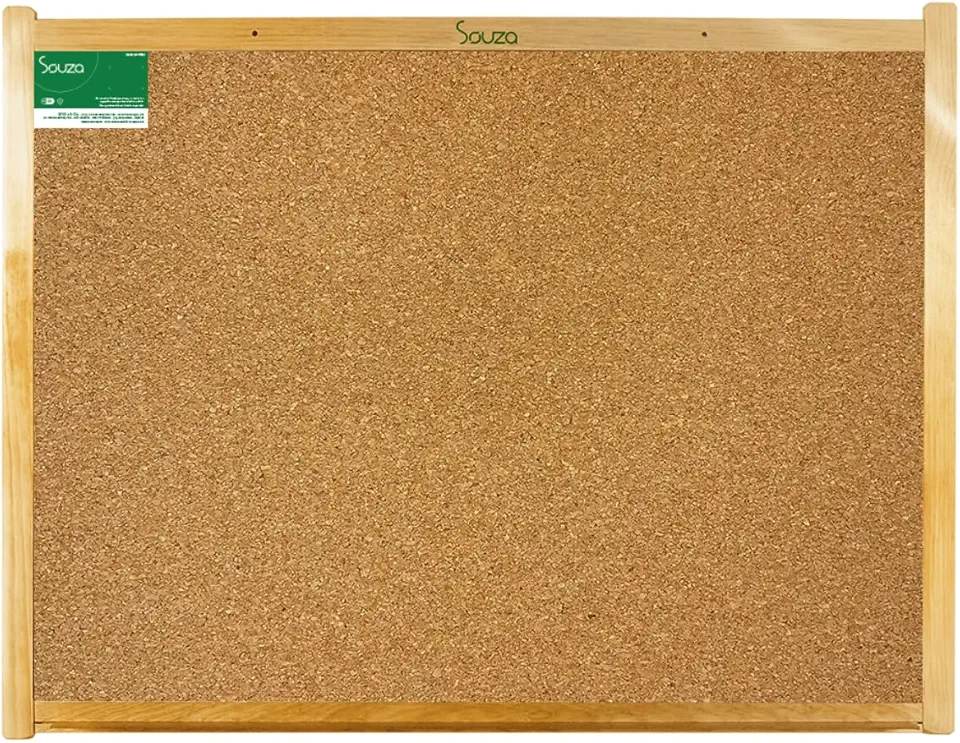 Quadro de Cortiça Standard, 90cm X 60cm, Mold. Pinus Luxo - Souza & Cia (Ref: 3294)