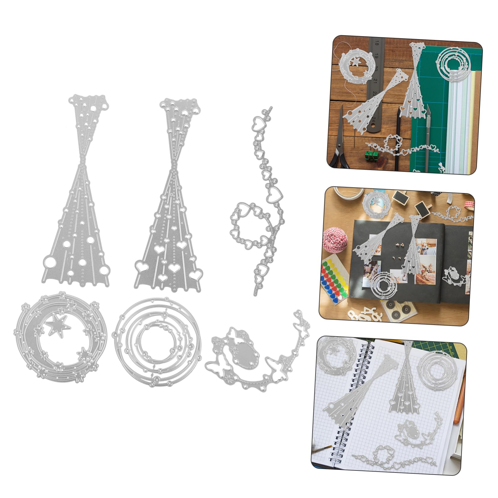 Operitacx 3 Series Troqueles De Metal Para Manualidades Diy De Plantillas Para Cortar Tarjetas Herramientas De Para Decoración De Fiestas Y Scrapbooking 6 Piezas X 3