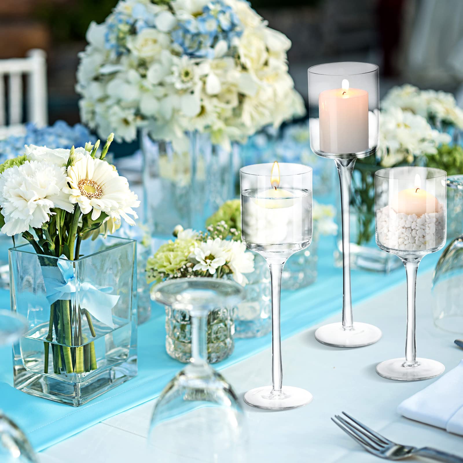 Terrario Plantas Nuptio Portavelas De Pilar De Metal, Ideal Para Velas De 3  Pulgadas, Portavelas Plateado Para Sala De Estar, Jardines, Spa,  Aromaterapia, Conos De Incienso, Boda, Fiesta, 2 Unidades Jarrones  Decorativos, image size:1600x1600