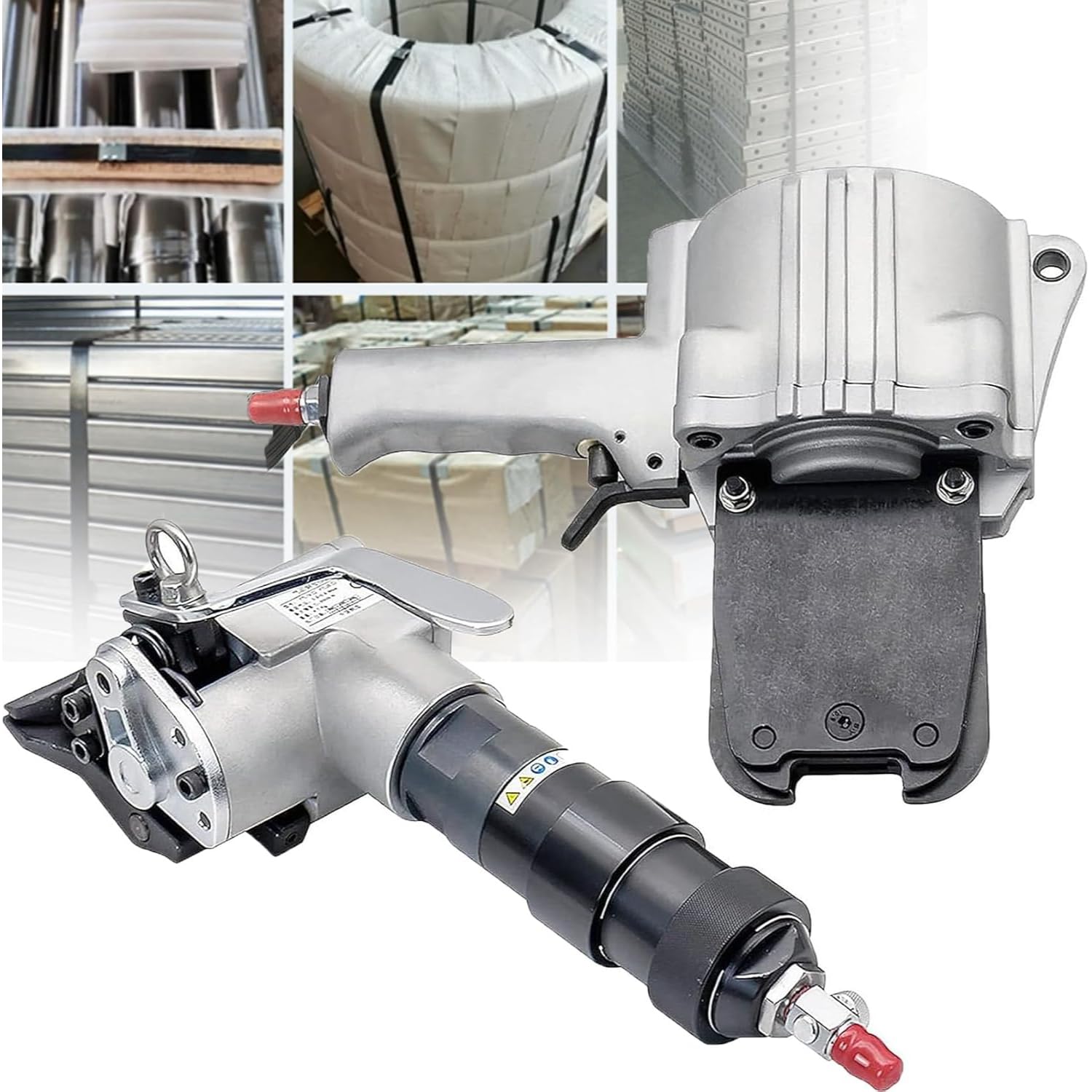 Kit Pneumatico della Cinghia della Cinghia dell'Acciaio Bundling Tensioner e del Kit di Attrezzi del sigillante per Cintura Metallica da 32mm, Resistente