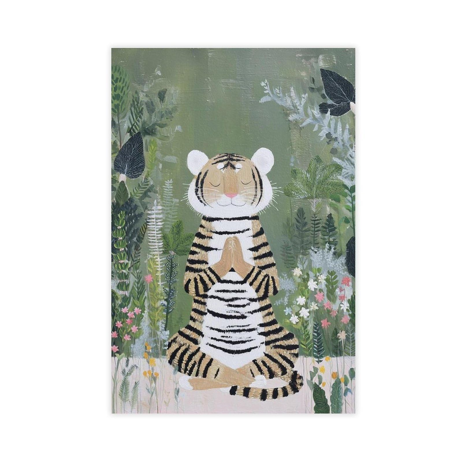 MRYCQ Meditating Tiger Poster Canvas Poster for Dorm Room Decor Gift