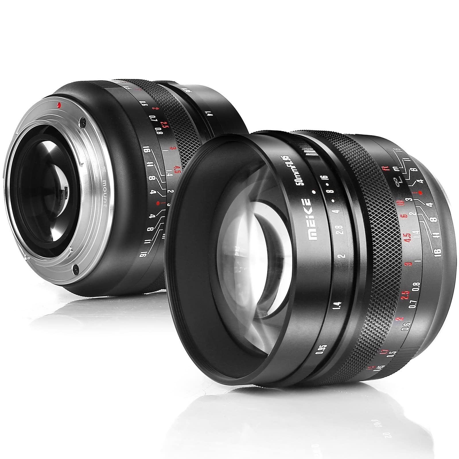 Meike 50 mm f0.95 grand diaphragme - Mise au point manuelle - Compatible avec les appareils photo Canon RF Mount EOS R RP RP R5 R6 R7 R10 R50 sous mode APS-C