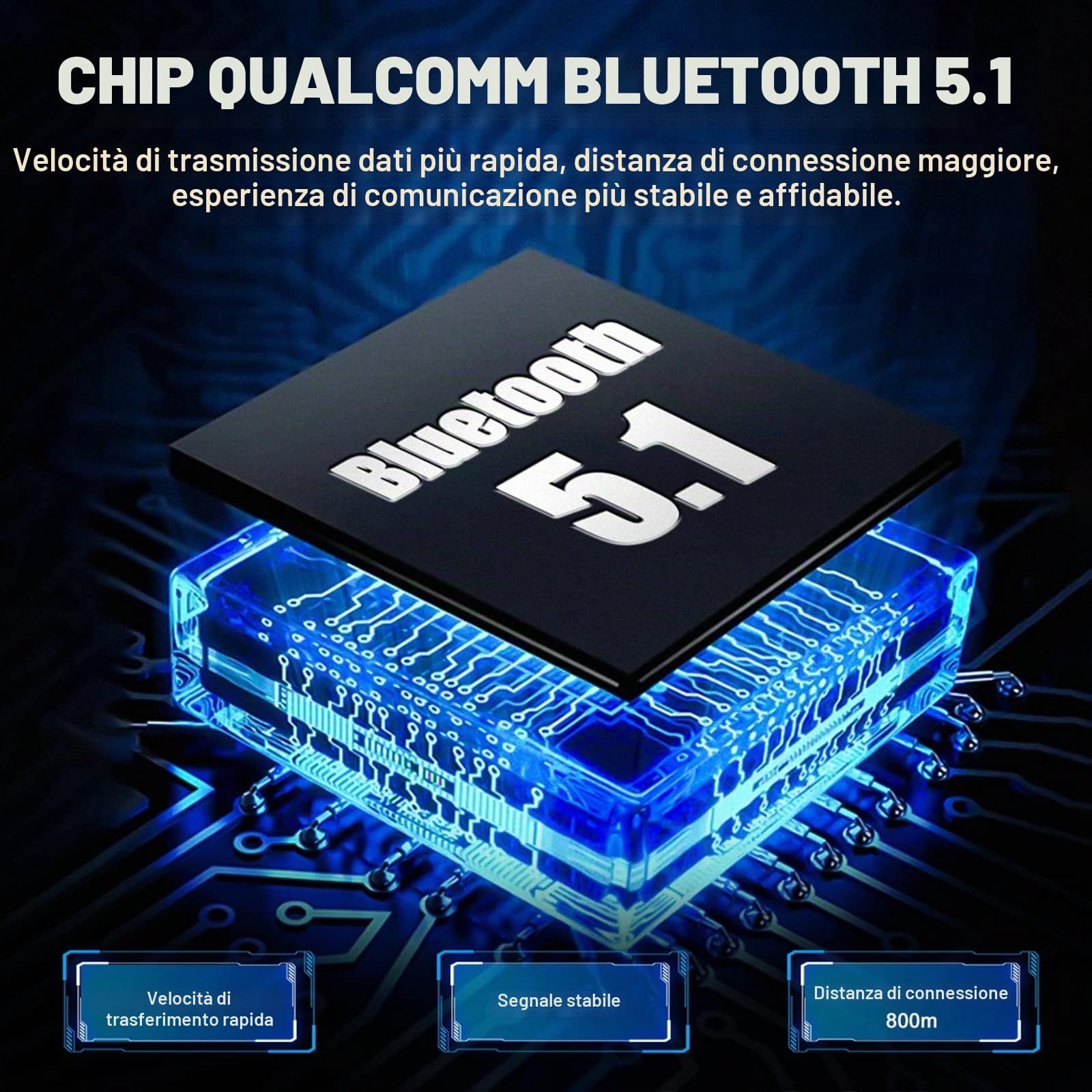 EJEAS Q7 Interfono Moto Bluetooth Coppia, Aggiornato Bluetooth 5.1 Sistema di Comunicazione Interfono Casco Moto con Effetto Sonoro Stereo, Funzione FM e Associazione Rapida (Confezione da 2)
