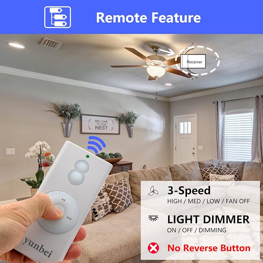 Amazon.com: yunbei RCS213-A Ceiling Fan Remote Control Kit