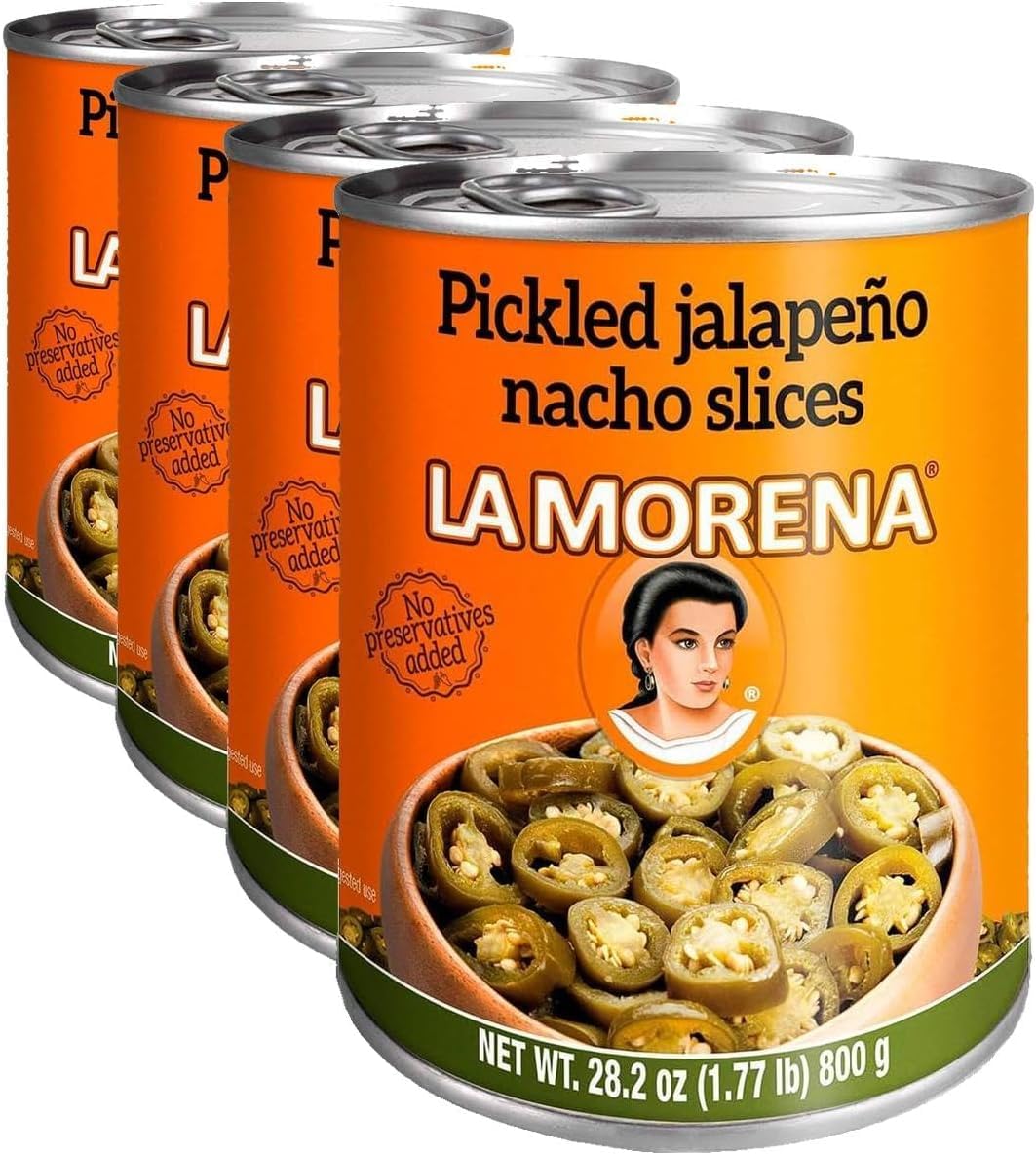 La Morena Nacho Slices Pickled Jalapeno Peppers 28 oz (single) (Pack of 4)
