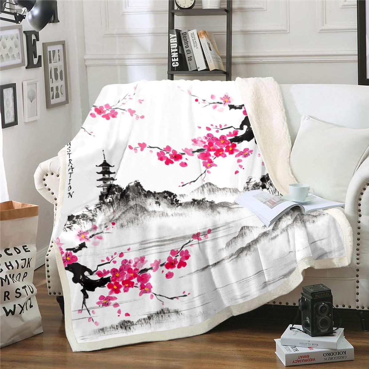 Couverture microfibre style chinois pour lit double : finis les réveils froids