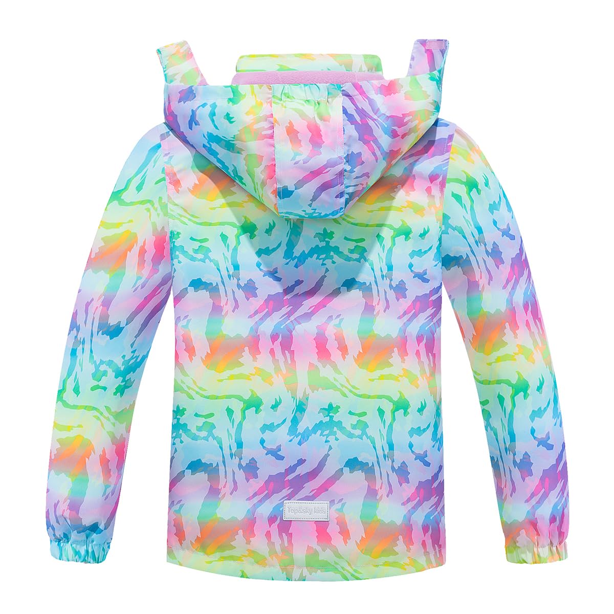 linboo Chaqueta softshell para niña, chaqueta de entretiempo con capucha, forro polar, cortavientos, transpirable, impermeable, chaqueta para exteriores para niños