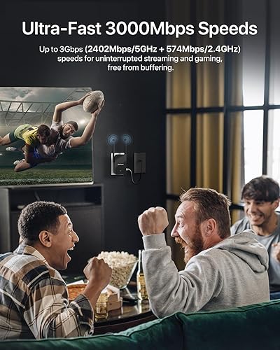 Miniatura 3 de BrosTrend AX3000 WiFi 6 Access Point, Wall Plug Wireless Access Point, Gigabit Network AP WiFi 6 Dual Band, Home Wi-Fi AP for PC Smartphone TV