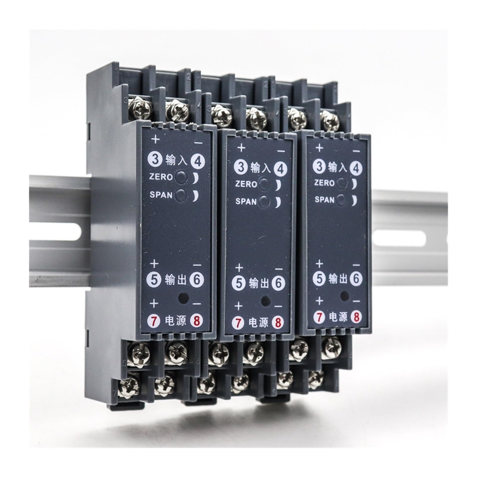 4-20 mA przetwornica napięcia przyłącze do konwertera sygnału PLC 0-10 V DC (24 V DC Power,0-10 V INPUT_25,4X108X47MM_0-10V)