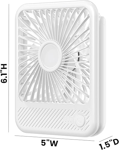 Miniatura 7 de Koonie Ventilador de escritorio USB, ventilador personal ultra silencioso de viento fuerte con inclinación de 180 plegable y 3 velocidades