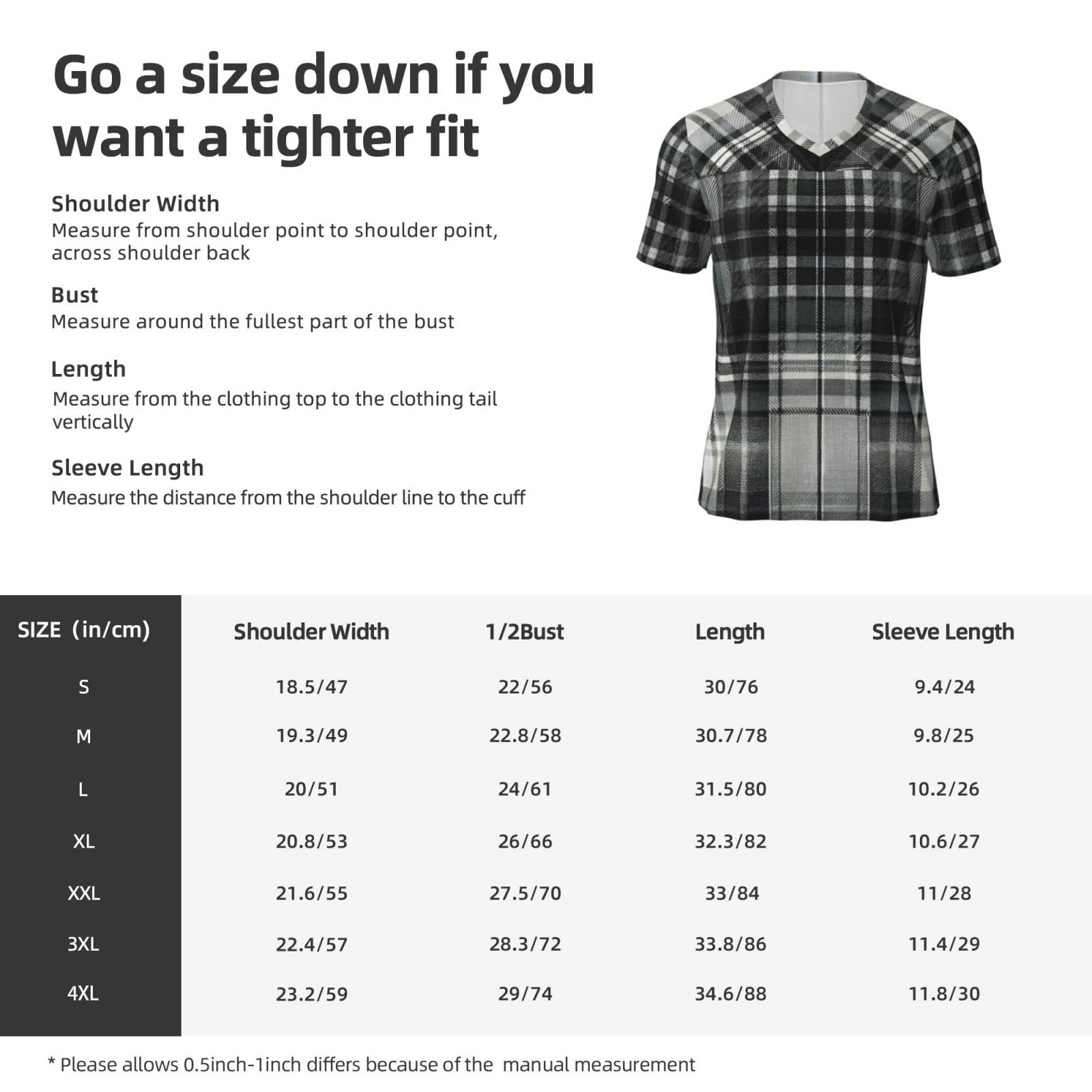 Stylish Athletic Sports Jersey Grey-Tartan Men's Rugby Jersey Medium