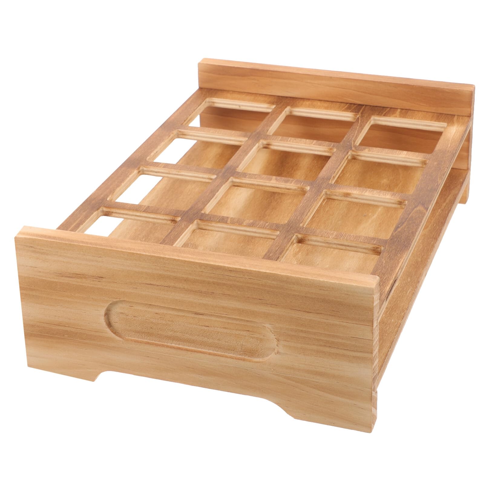 STOBAZA Shot Glasses Holder Wine Cup Storage Tray Multi-compartment Wine Cup Organizer for Home Kitchen Bar and Office Sturdy Construction for Various Glasses