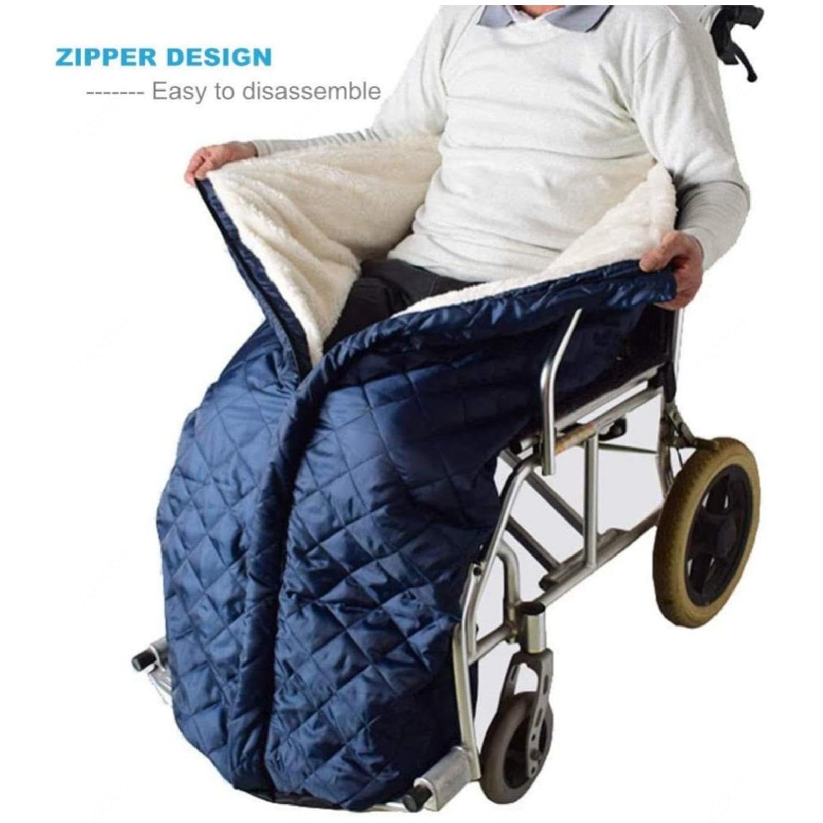 Sillas de Ruedas para Personas Mayores Manta Resistente al Viento e Impermeable Forro Polar de Felpa Funda para Silla de Ruedas para Adultos Sillas de Ruedas manuales y eléctricas