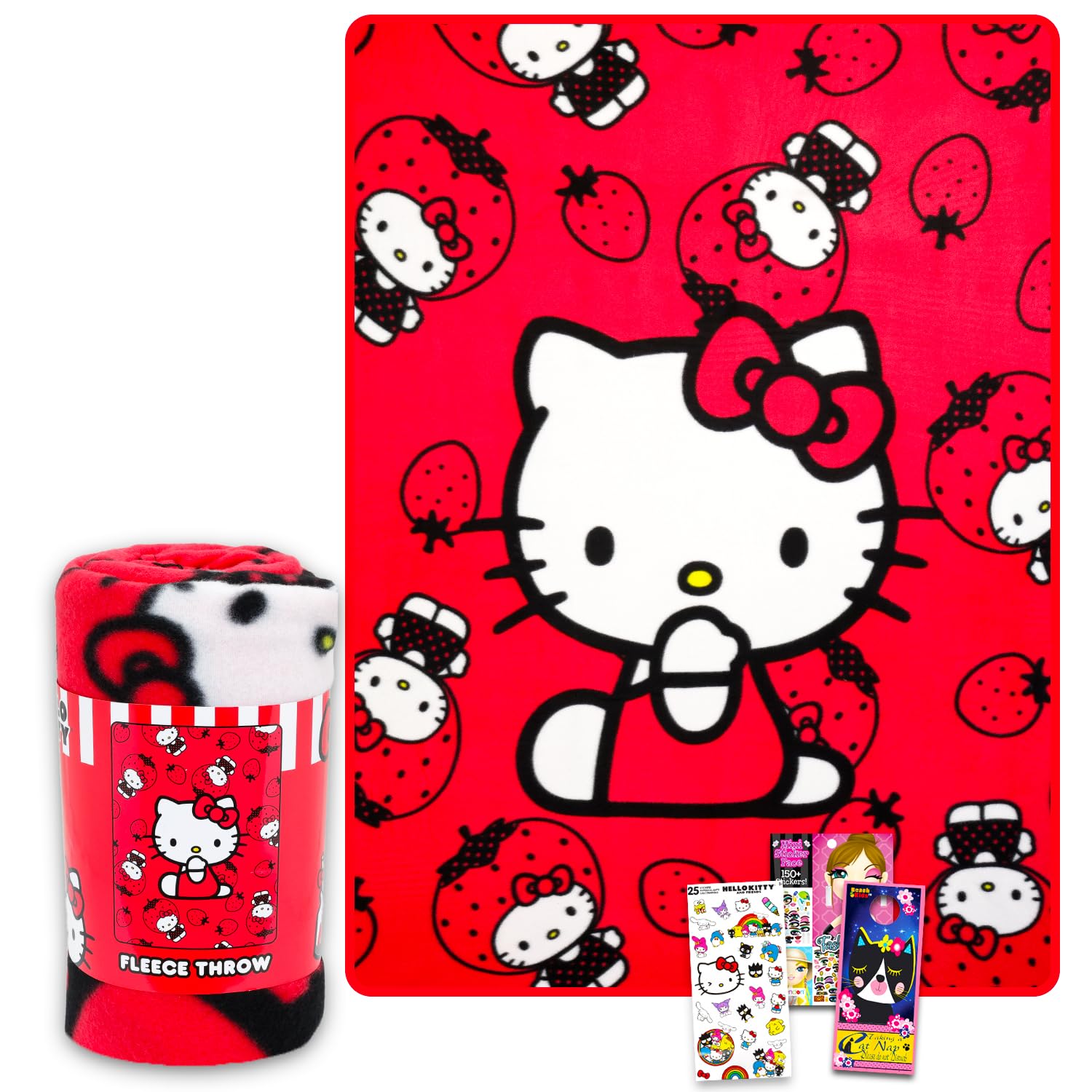 Couverture Hello Kitty polaire pour calmer les frissons et amuser votre enfant au lit