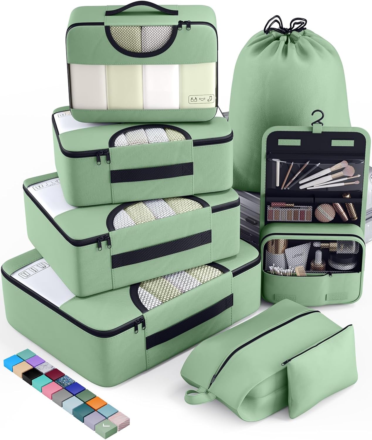 Veken 8 Set Packing Cubes for Travel Essentials, Suitcase Organizer Bags in 4 Sizes, Carry-On Luggage Accessories with Large Laundry & Hanging Toiletry Bag, Must-Have for Airplane, Road Trip & Camping Veken 8 Set Packing Cubes for Travel Essentials, Suitcase Organizer Bags in 4 Sizes, Carry-On Luggage Accessories with Large Laundry & Hanging Toiletry Bag, Must-Have for Airplane, Road Trip & Camping