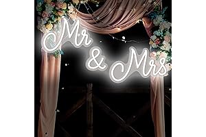 Mr and Mrs Neon Sign for Wedding