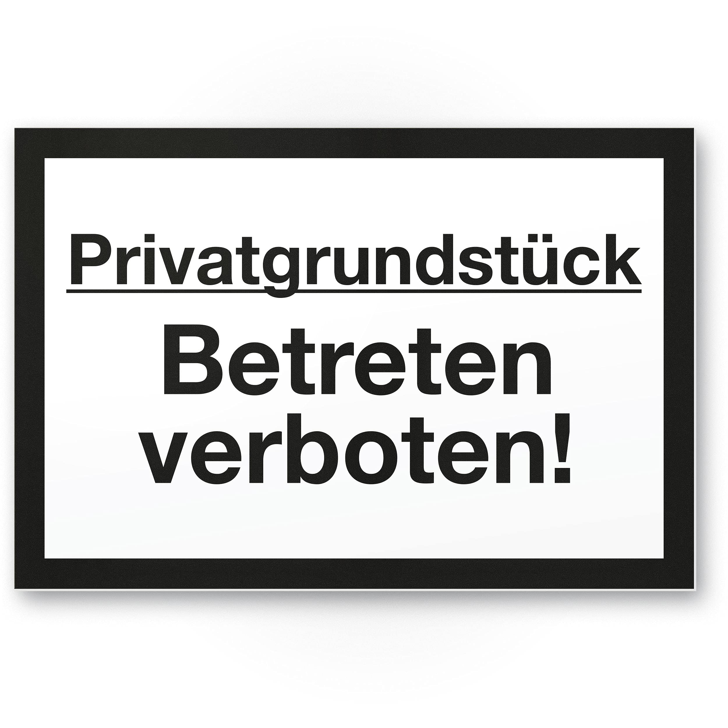 "Betreten Verboten" Schild – 30x20 Cm, Aus Stabilem Kunststoff Für Drinnen & Draußen