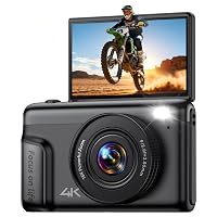4K Macchina Fotografica Digitale Fotocamera: 64MP Compatta Videocamera Vlog con 16X Zoom Autofocus