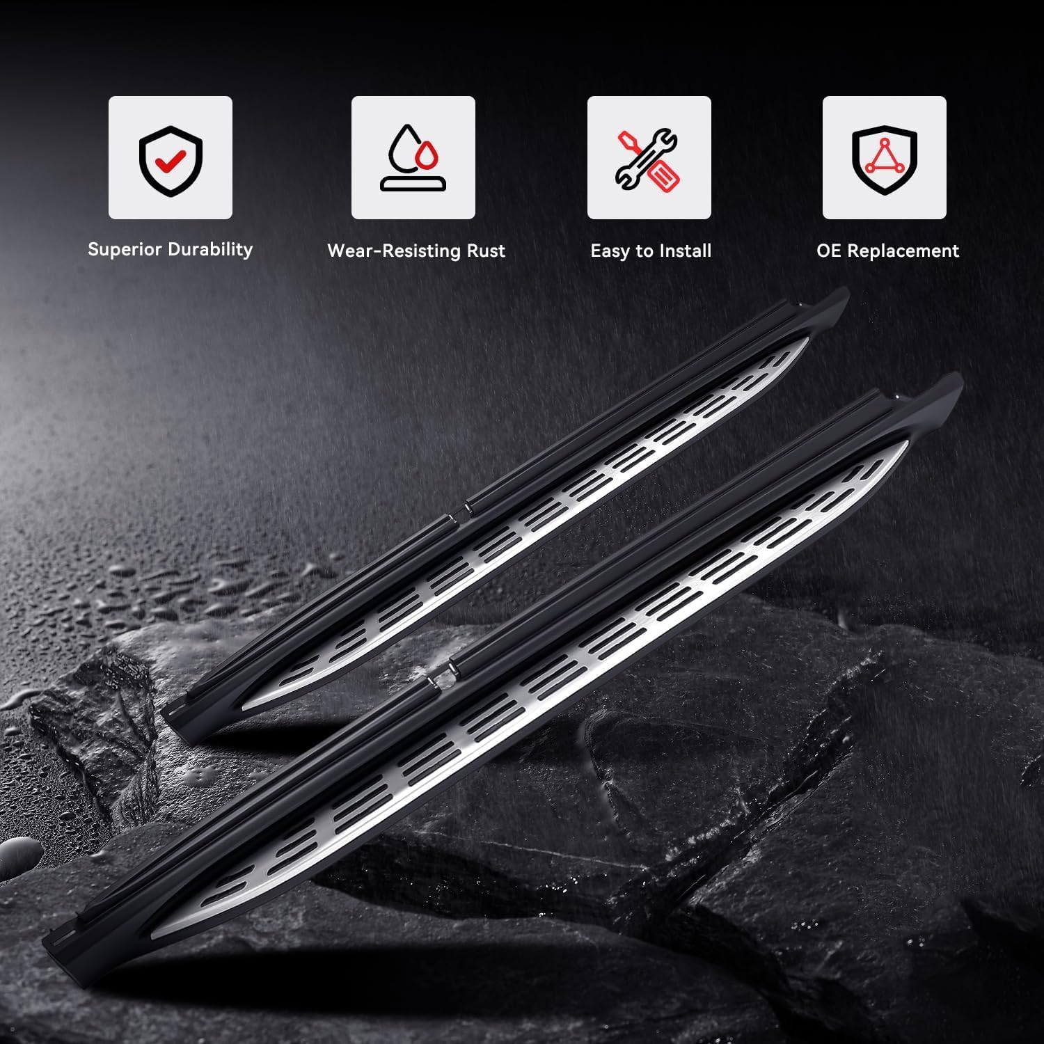 KARPAL Side Step Running Boards Nerf Bar Compatible with 2020-2025 W167 GLE-Class, Driver and Passenger Side
