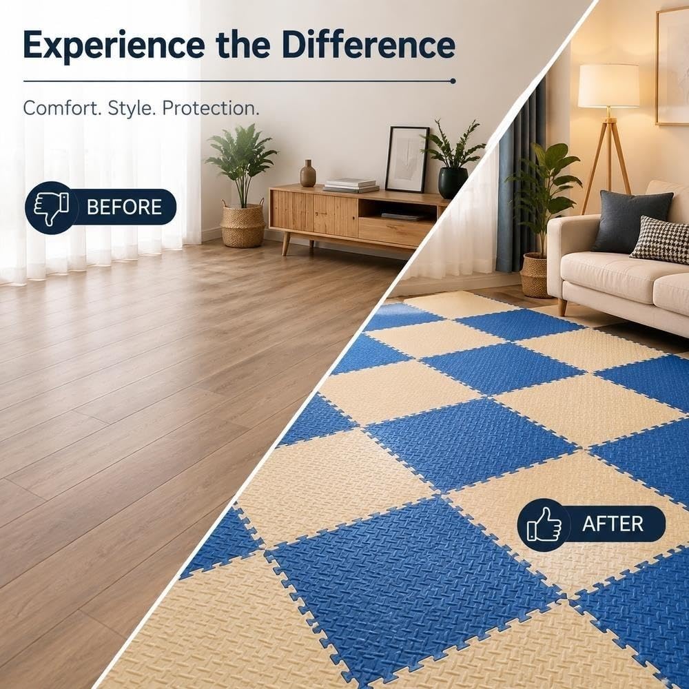 Tapis de Verrouillage Durable de Puzzle de carrelages de Mousse de Confort