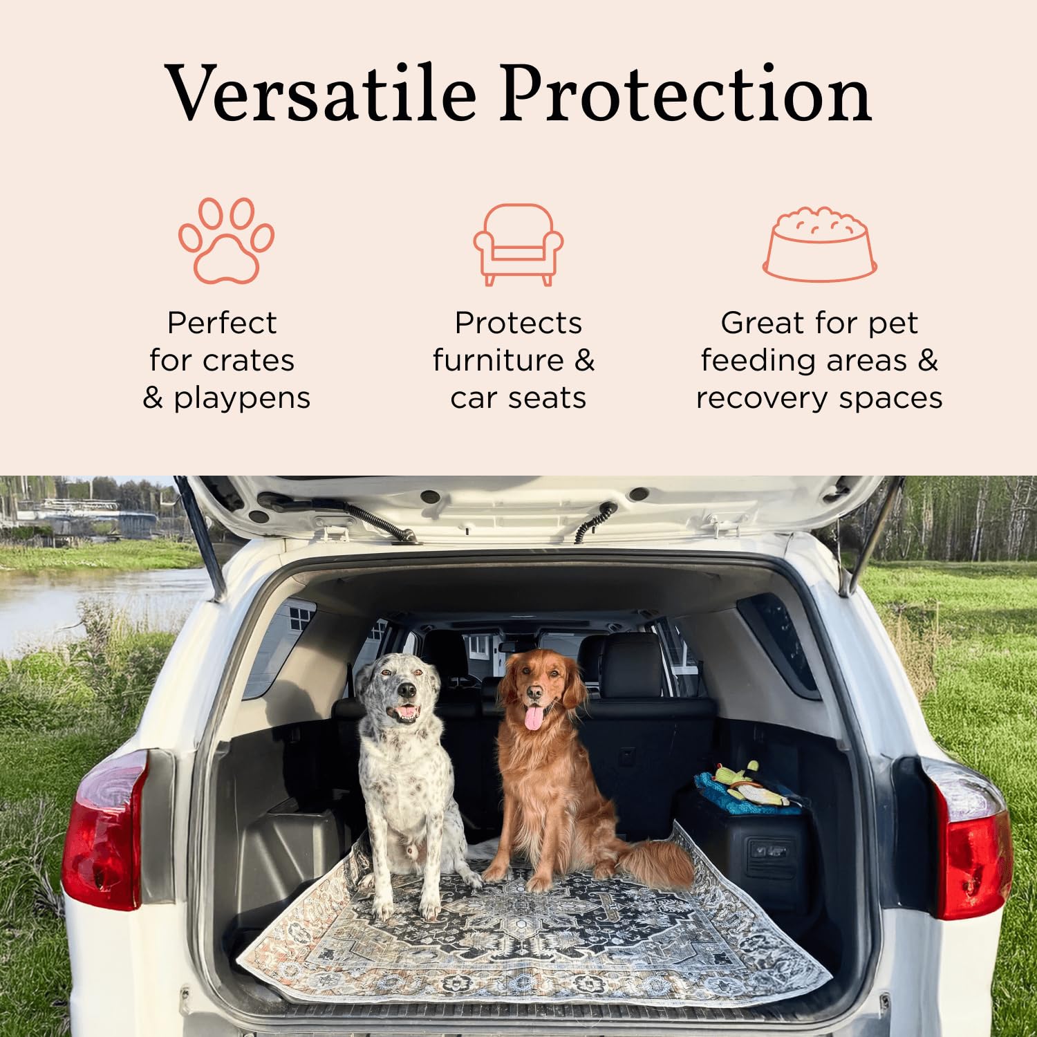 Lovewag Pets Empapadores Lavables para Perros Empapadores Reutilizables Antideslizantes Empapadores superabsorbentes antifugas Empapadores Lavables para Perros (Crema Caramelo)