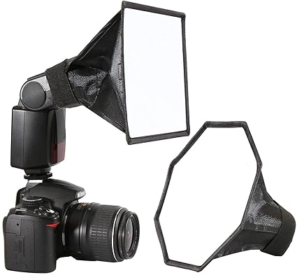 2-Pack Flash Diffuser Softbox Set,Collapsible with Storage Pouch,8