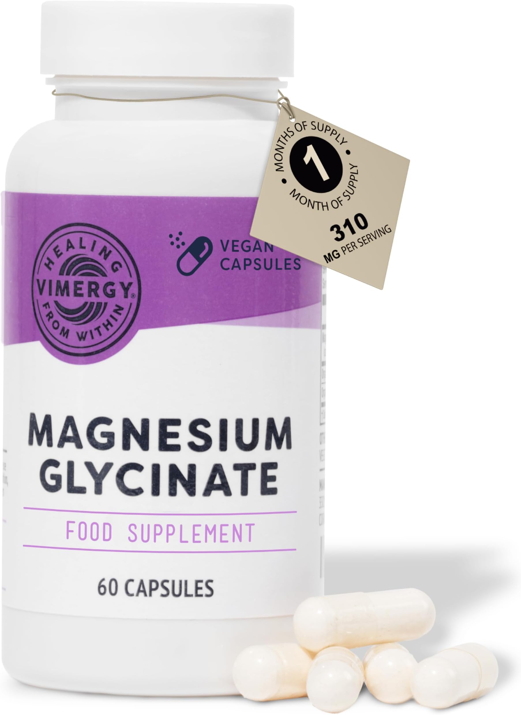 Magnesium Glycinate Mineral Supplement – Trial Size 30 Servings – Supports Energy & Reduces Fatigue – Tummy-Friendly Magnesium Supplement – Turmeric & Ginger – Gluten Free Non-GMO Keto/Paleo