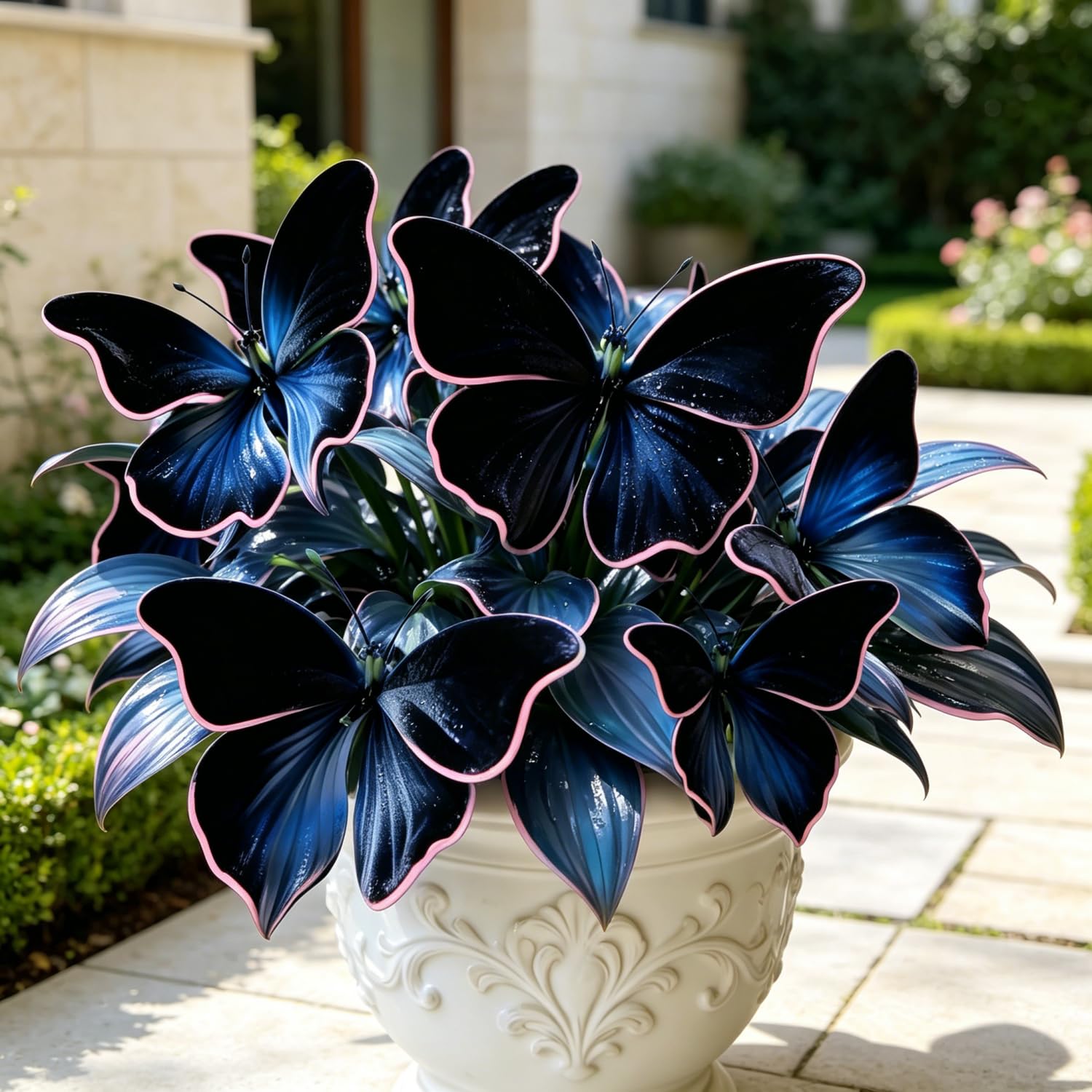 Butterfly Flowers Multi-Colored Variegated Hosta,Hardy Perennial Excellent Display-6Bulbs-g