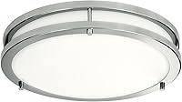 Vista 1 de LB72170 - Lámpara LED de techo empotrada, 10 pulgadas, 17 W (equivalente a 120 W) regulable 1350 lm, 4000 K blanco frío, lámpara redonda de níquel