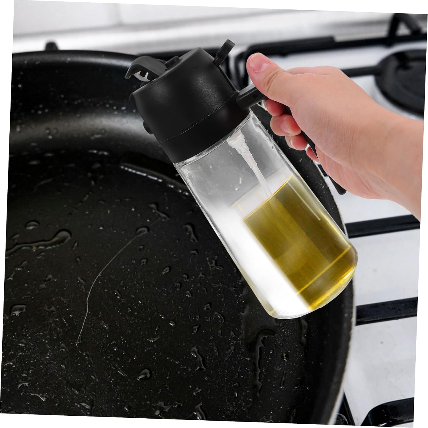 Alipis 470ml Glass Oil Bottle Sprayer and Dispenser for Kitchen Use image 5