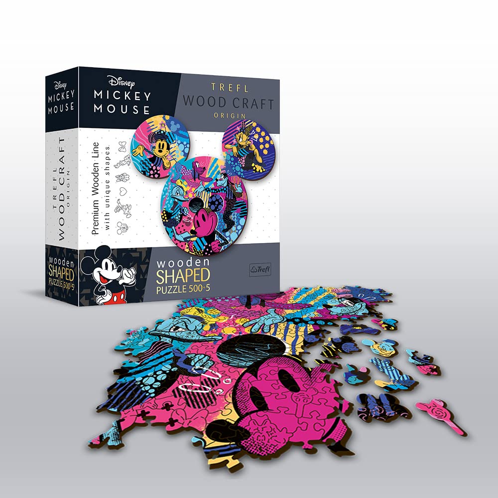 Amazon.com: Trefl Disney Wood Craft 500+5 Piece Jigsaw Puzzle, The