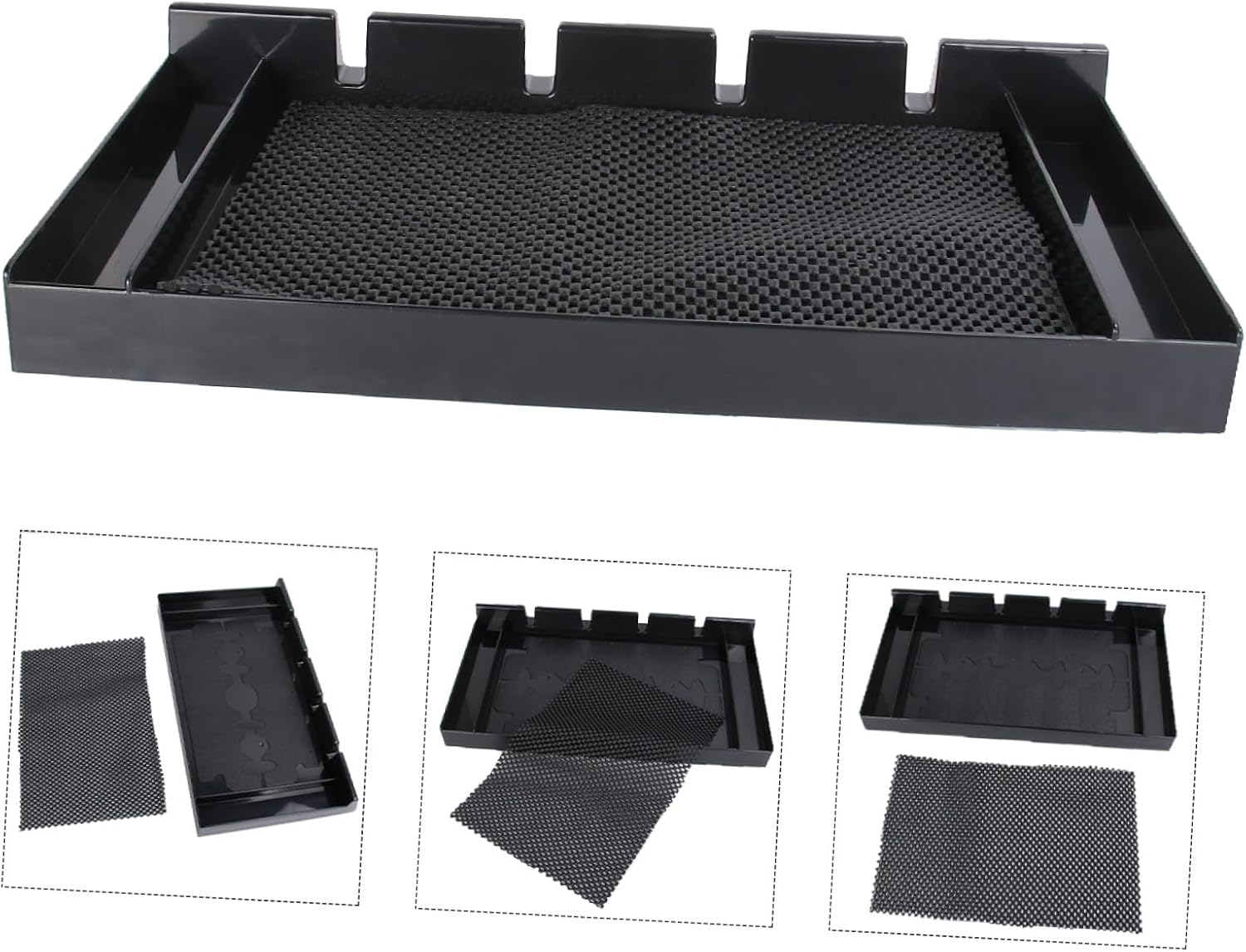 VALICLUD Convenient Clipper Storage Rack with Non-slip Mat Multi-purpose Holder for Barbershop Compact Design for Easy Organization of Clippers Brushes and Black